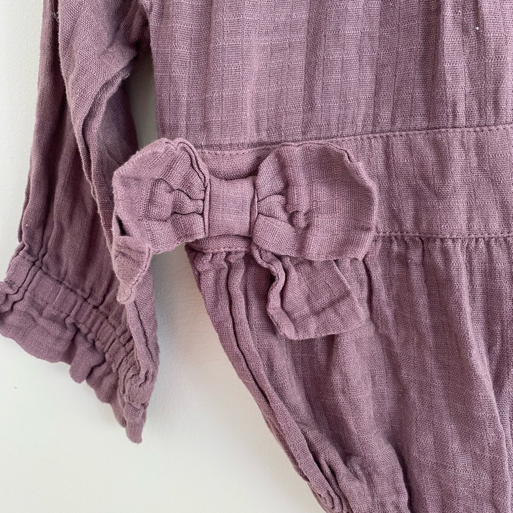 Kate Quinn long sleeve pintuck bow bubble bodysuit  18-24m - Picture 4 of 7